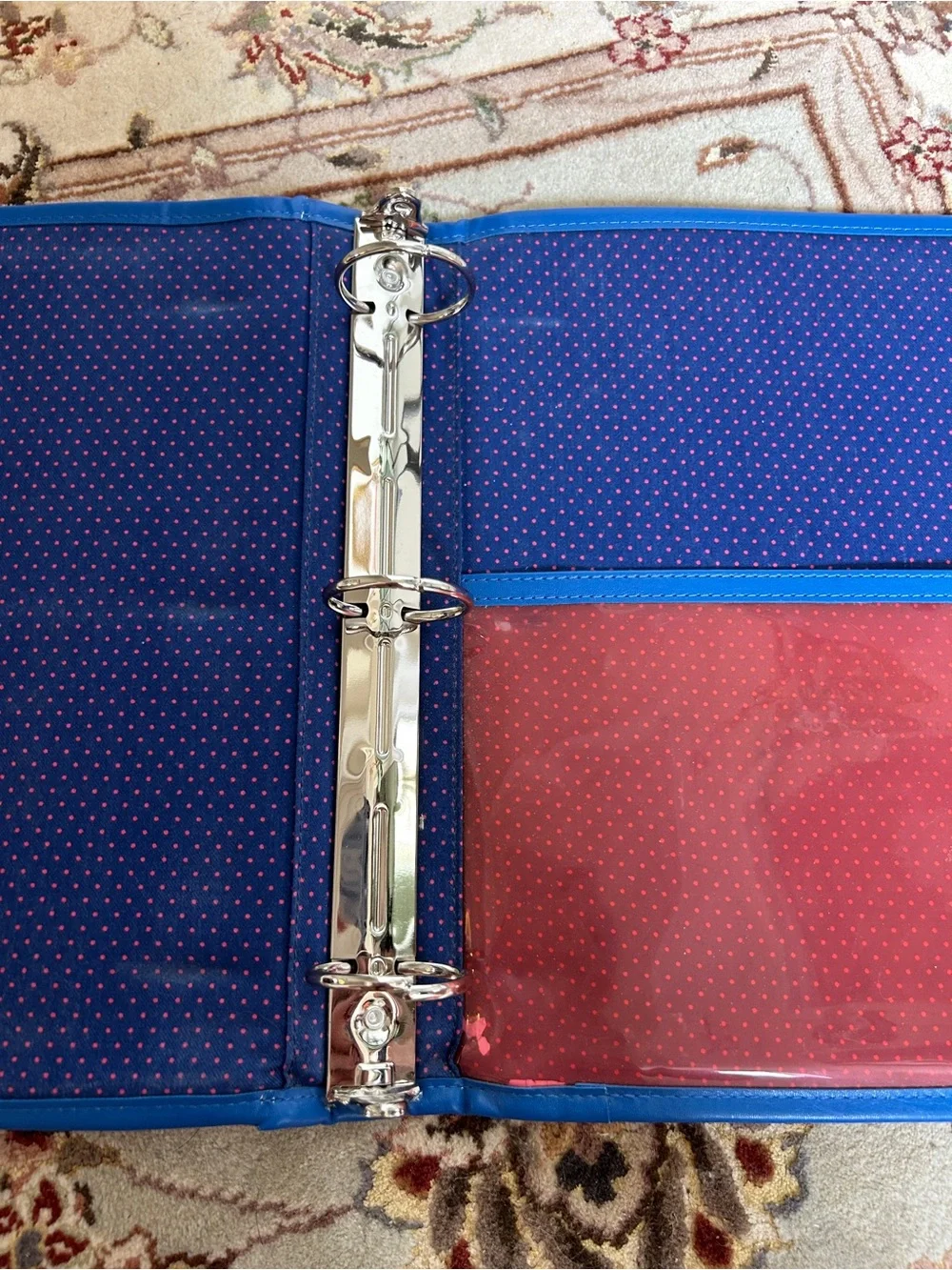 Juicy Couture Royal Blue and Pink Zip Binder